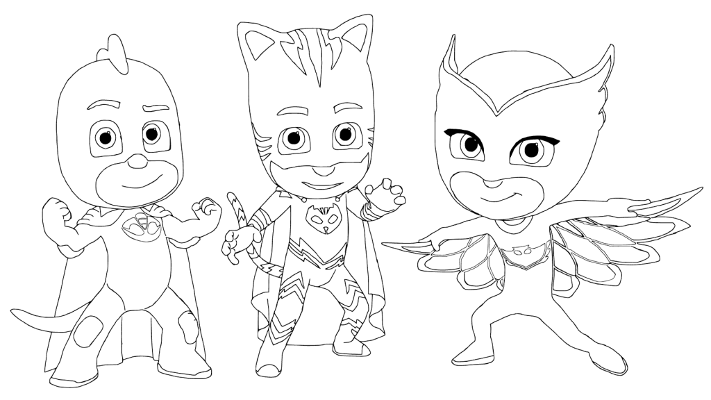 PJ Masks Gang Coloring Page