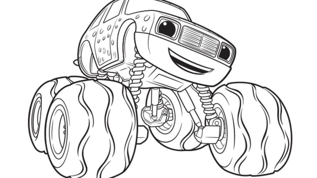 Pickle from Blaze and the monster machines coloring picture