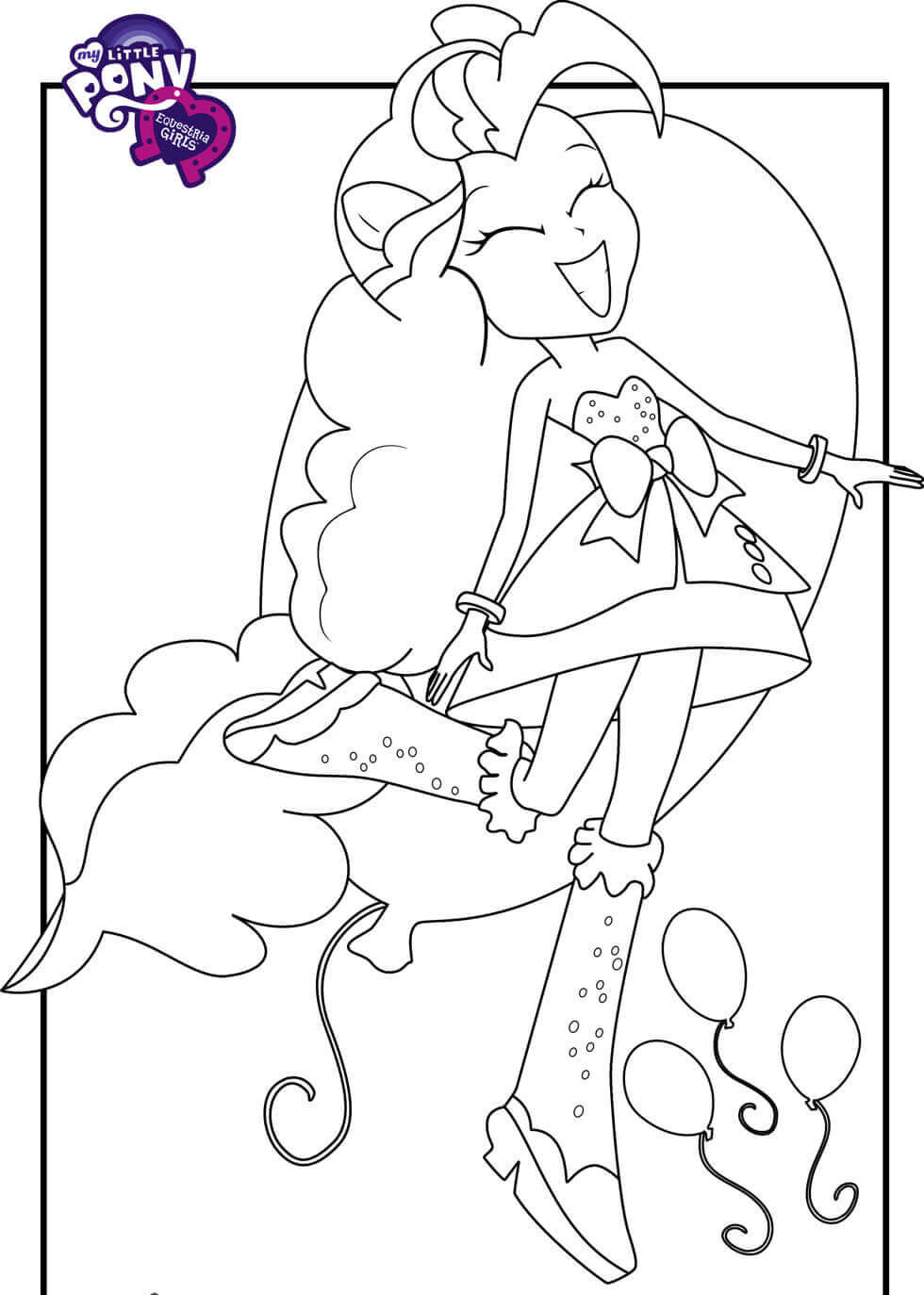 Pinkie Pie From My Little Pony Equestria Girls Coloring Page