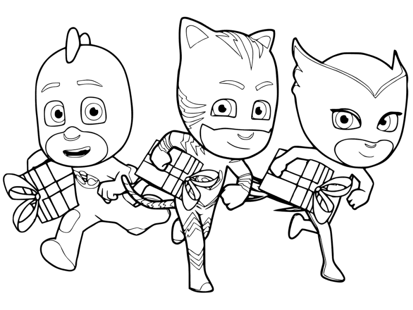 PJ Masks Holidays Coloring Page