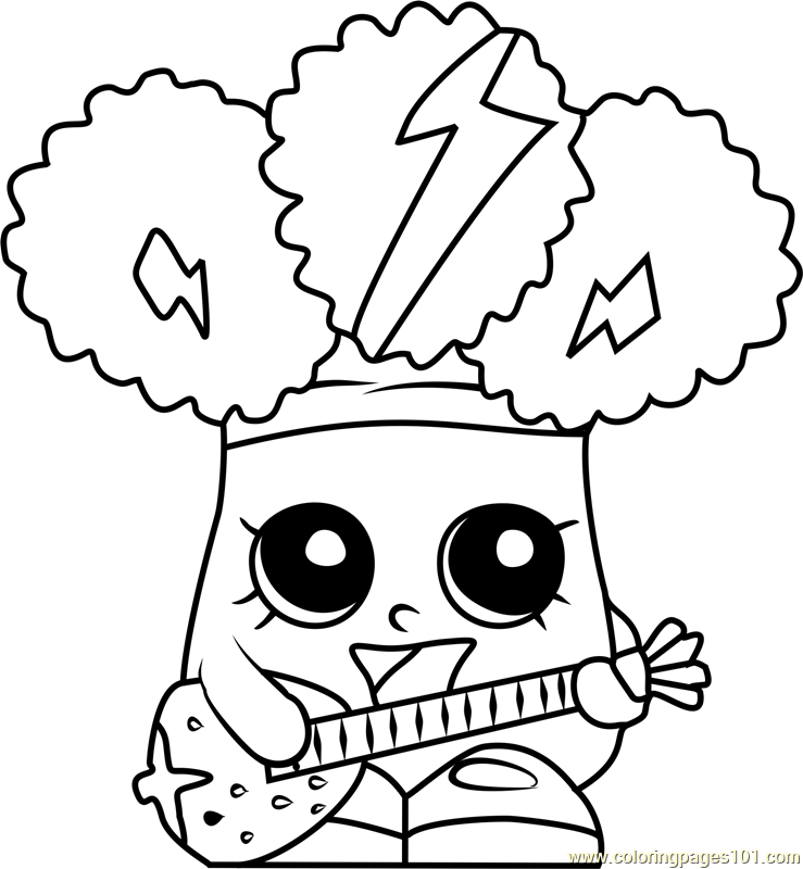 Rockin Broc Shopkins Season 1 Coloring Page