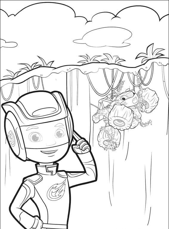 Blaze and the monster machines coloring pages