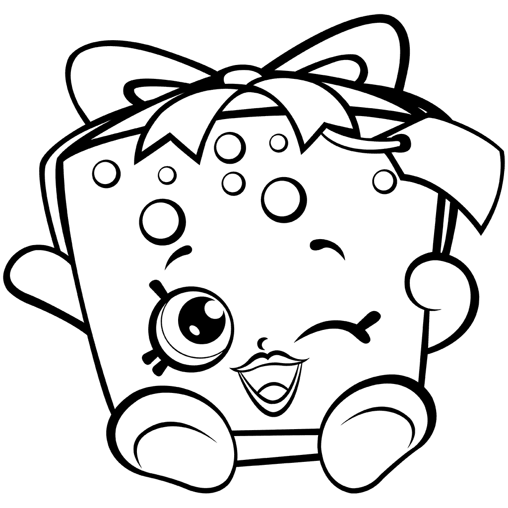 Shopkins 7 Party Gift Coloring Page