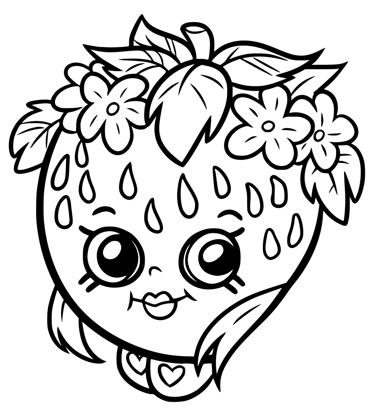 Shopkins Season 7 Strawberry Coloring Page