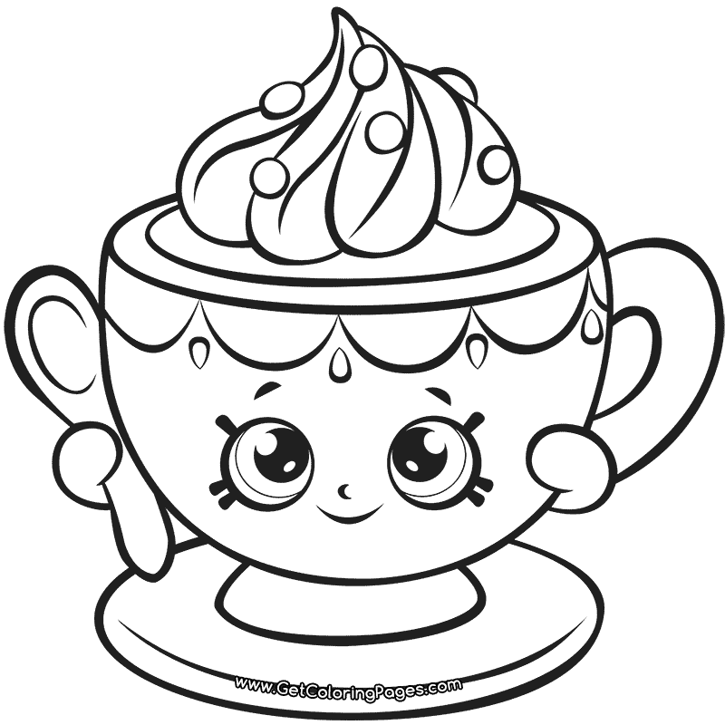 Shopkins 7 Tiny Teacup Coloring Page