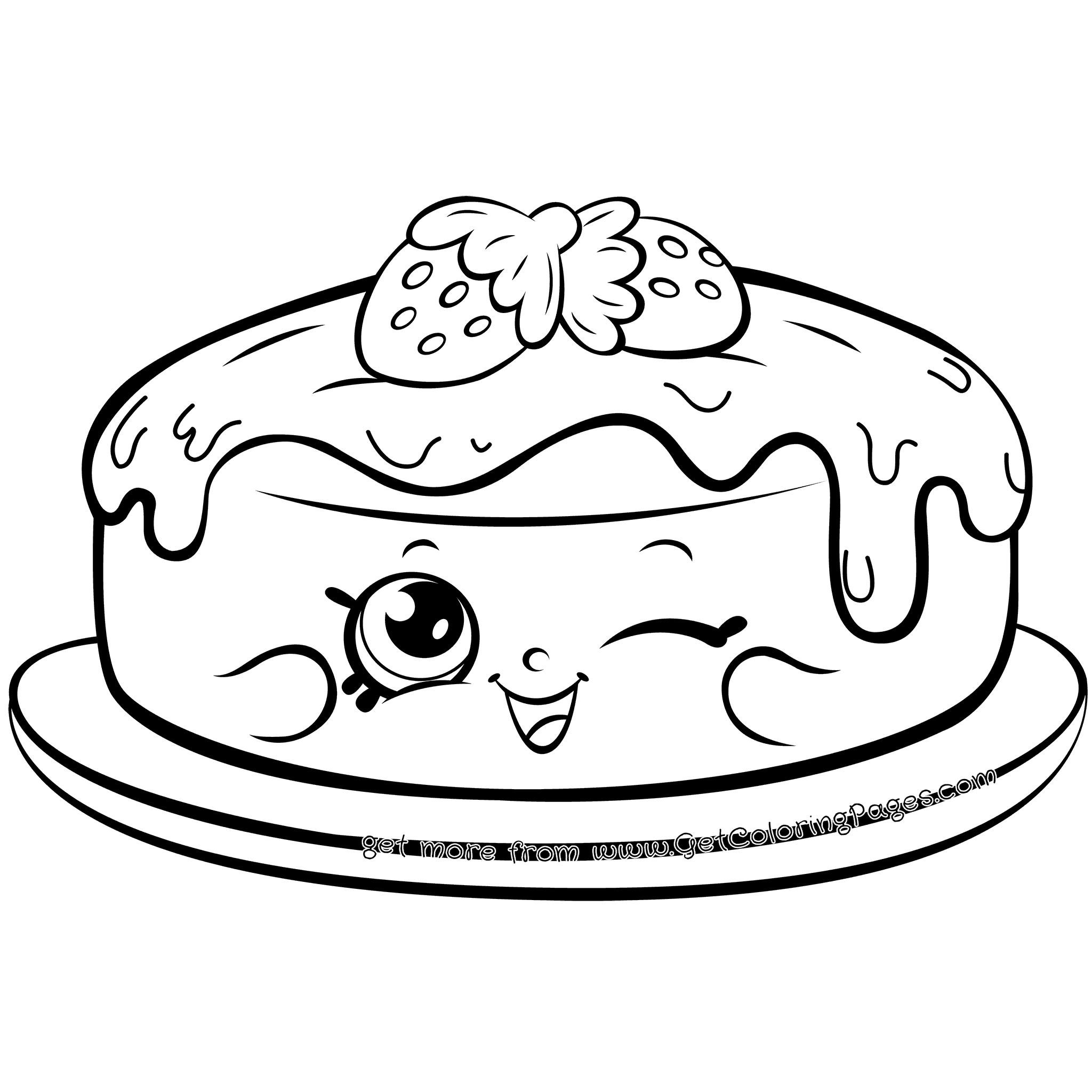 Shopkins 7 Shopkins Cake Fran Pancake Coloring Page