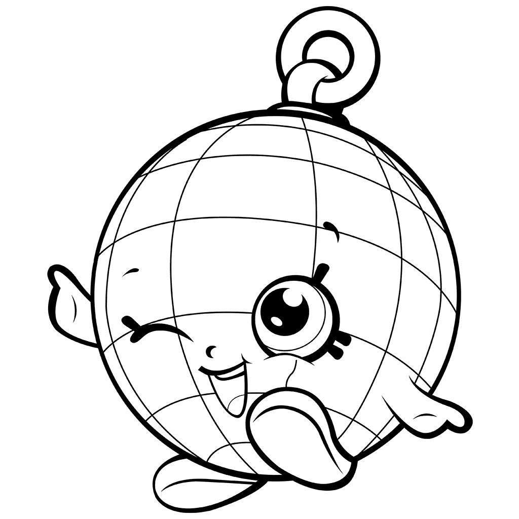 Shopkins Disco-ball Coloring Page