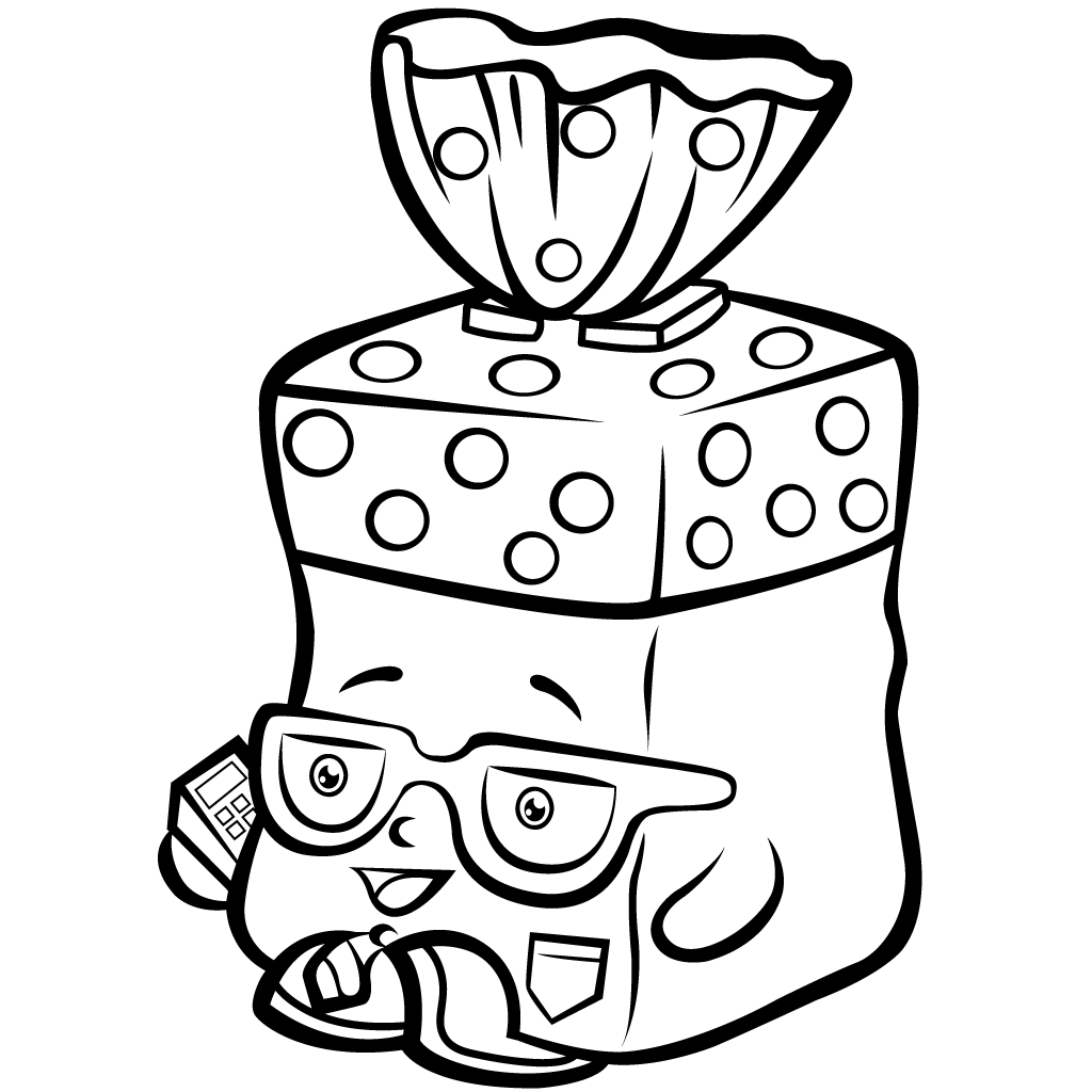 Shopkins Season 1 Bread Head Coloring Page