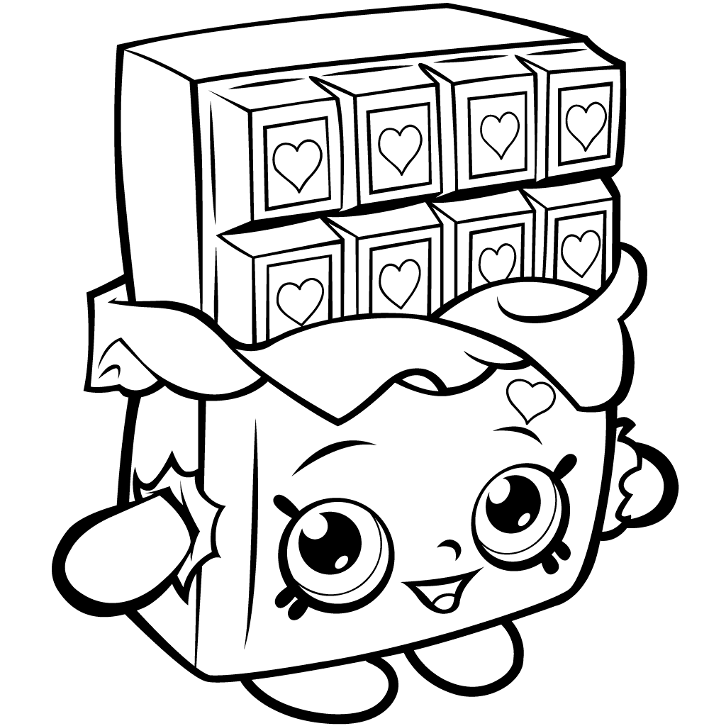 Shopkins Season 1 Cheeky Chocolate Coloring Page