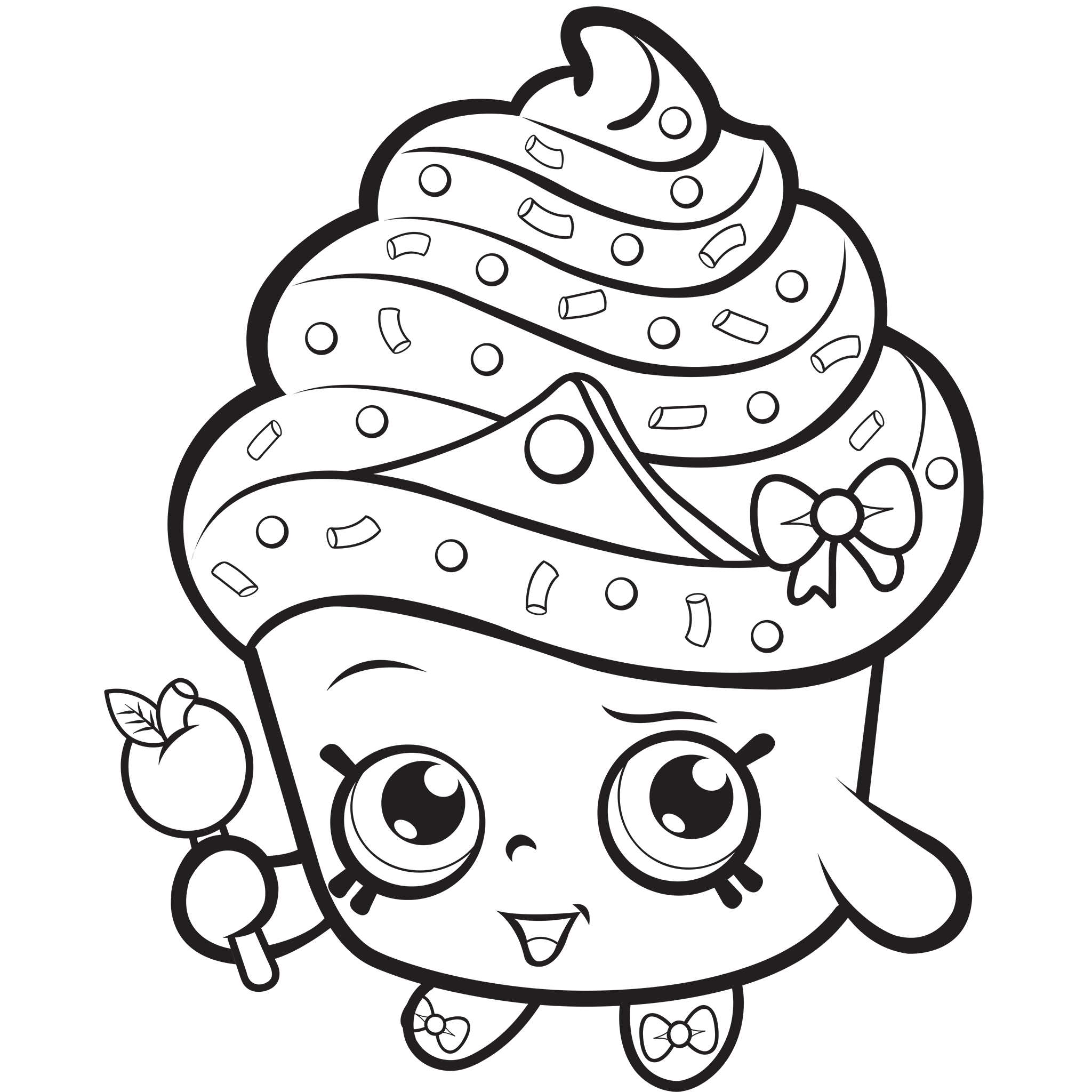 Shopkins Season 1 Cupcake Queen Coloring Page