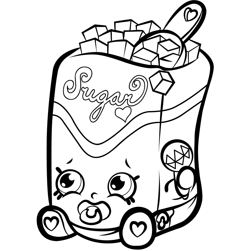 Shopkins Season 1 Sugar Lump Coloring Page