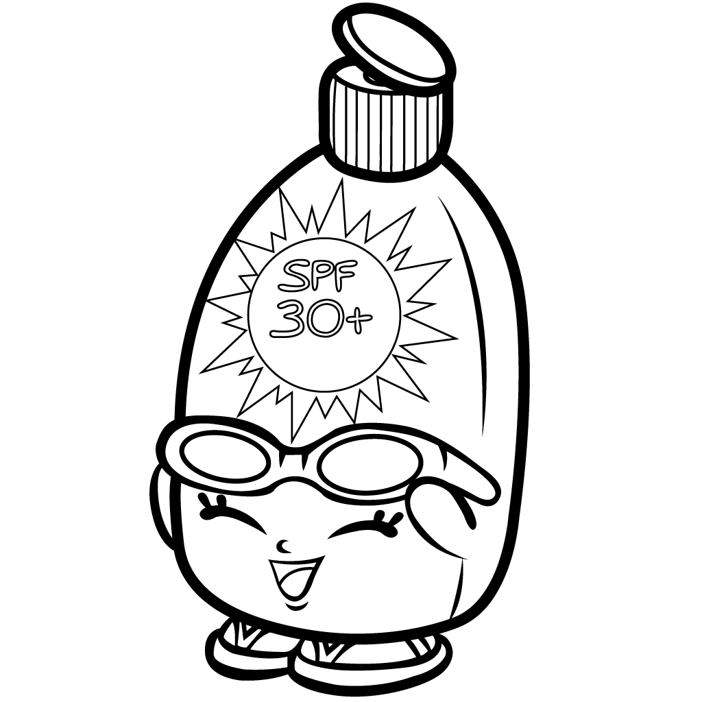 Shopkins Season 1 Sunny Screen Coloring Page