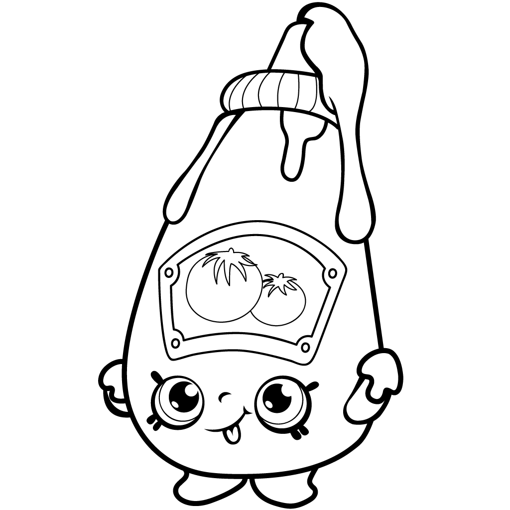 Shopkins Season 1 Tommy Ketchup Coloring Page