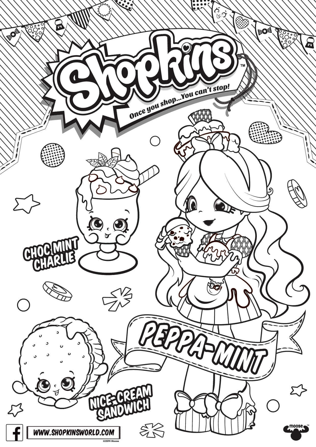 Shopkins Season 6 Chef Club Peppa Mint Coloring Page