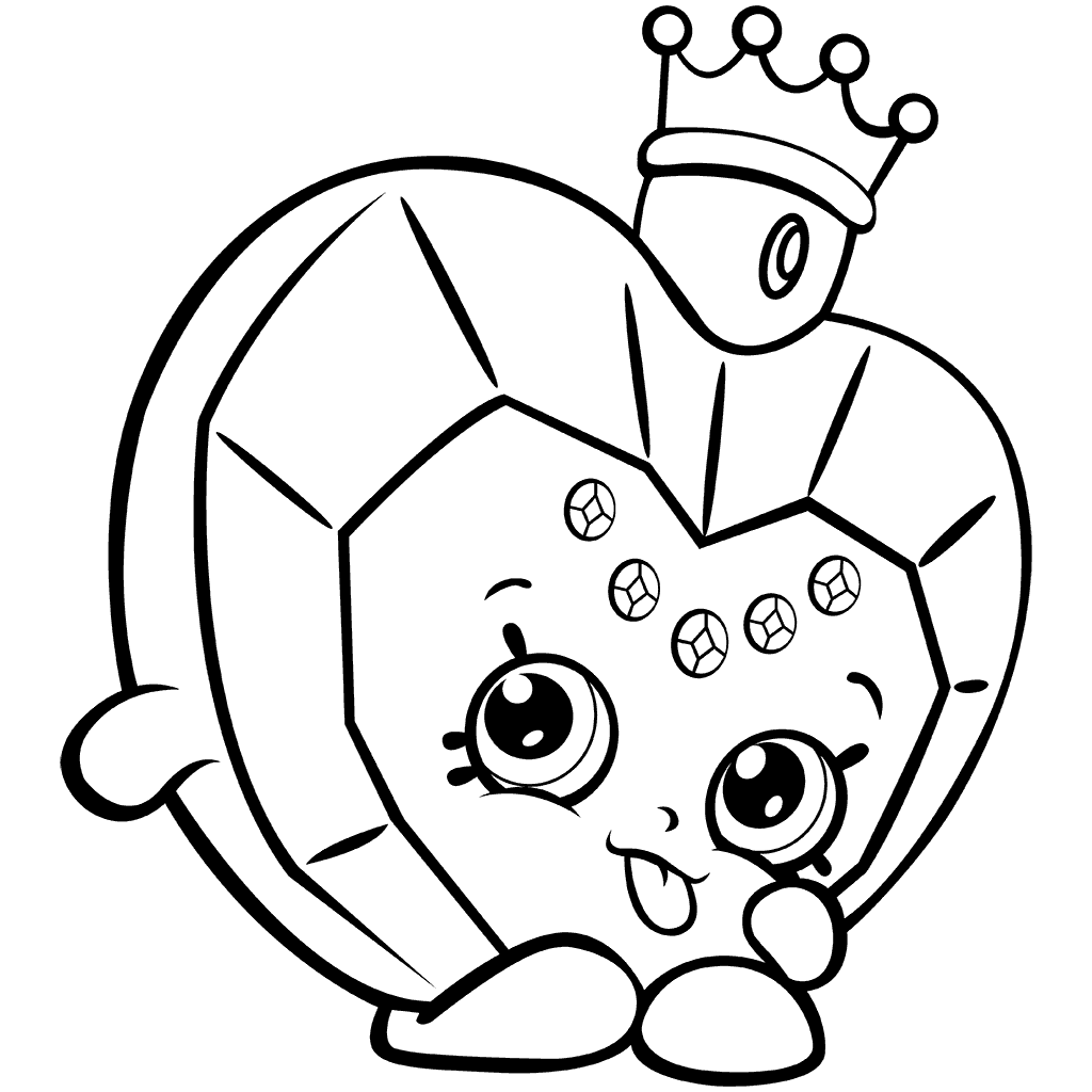 Shopkins Season 7 Big Hearted Princess Scent Coloring Page