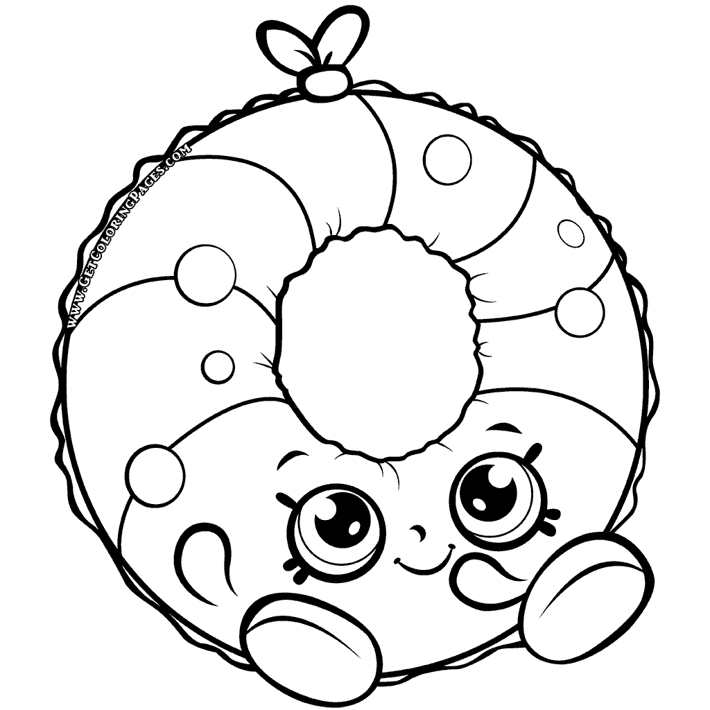 Shopkins Season 7 Polly Pool Ring Coloring Page