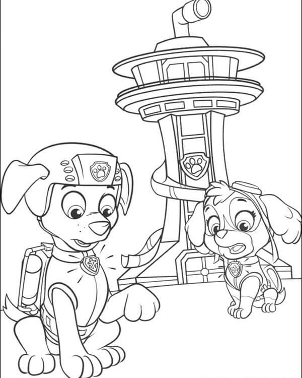 Free Printable Paw  Patrol  Coloring  Pages  For Kids