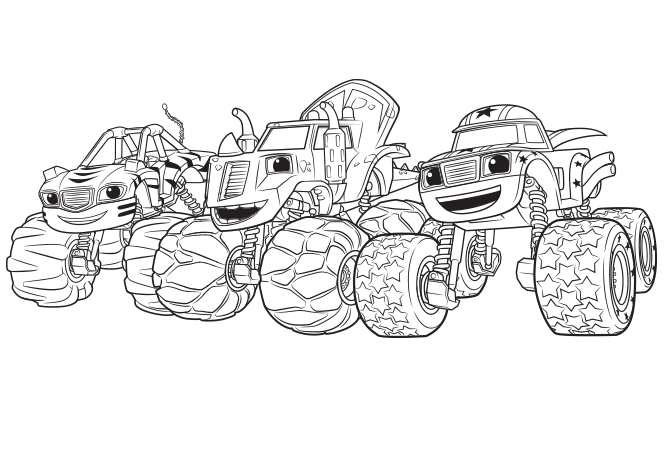Blaze and the monster machines coloring pages