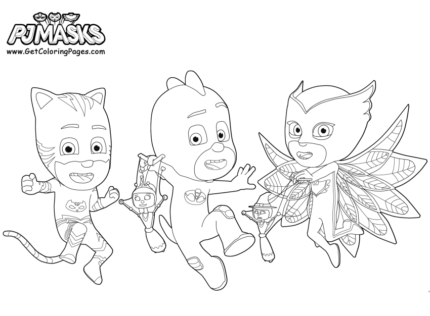 PJ Masks Coloring Page