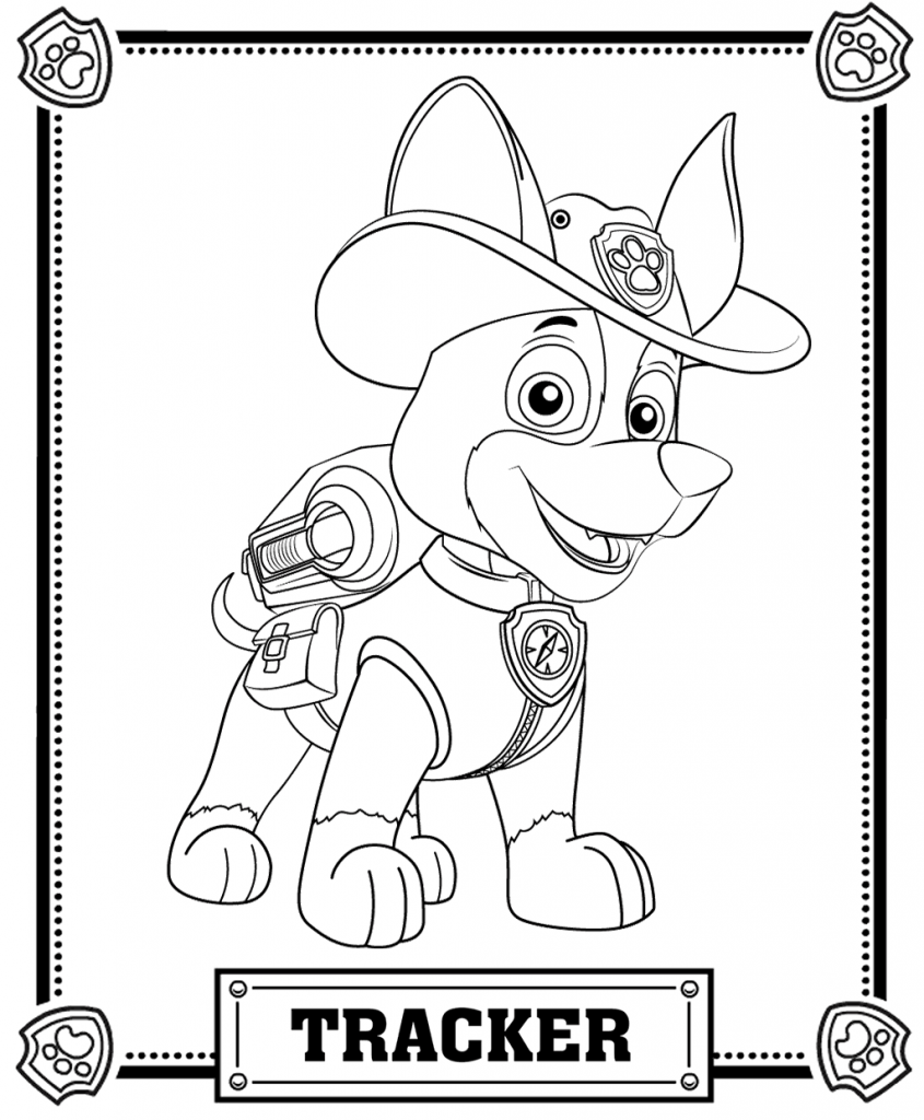 Tracker Paw Patrol Coloring Page