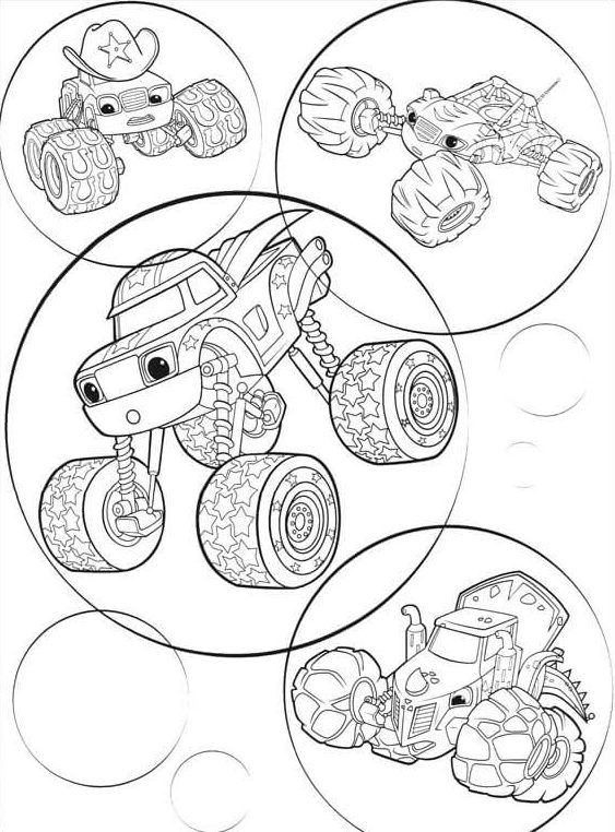 Blaze and the monster machines coloring pages