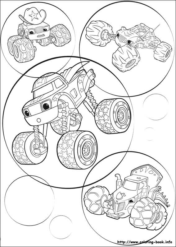 Blaze and the monster machines coloring pages