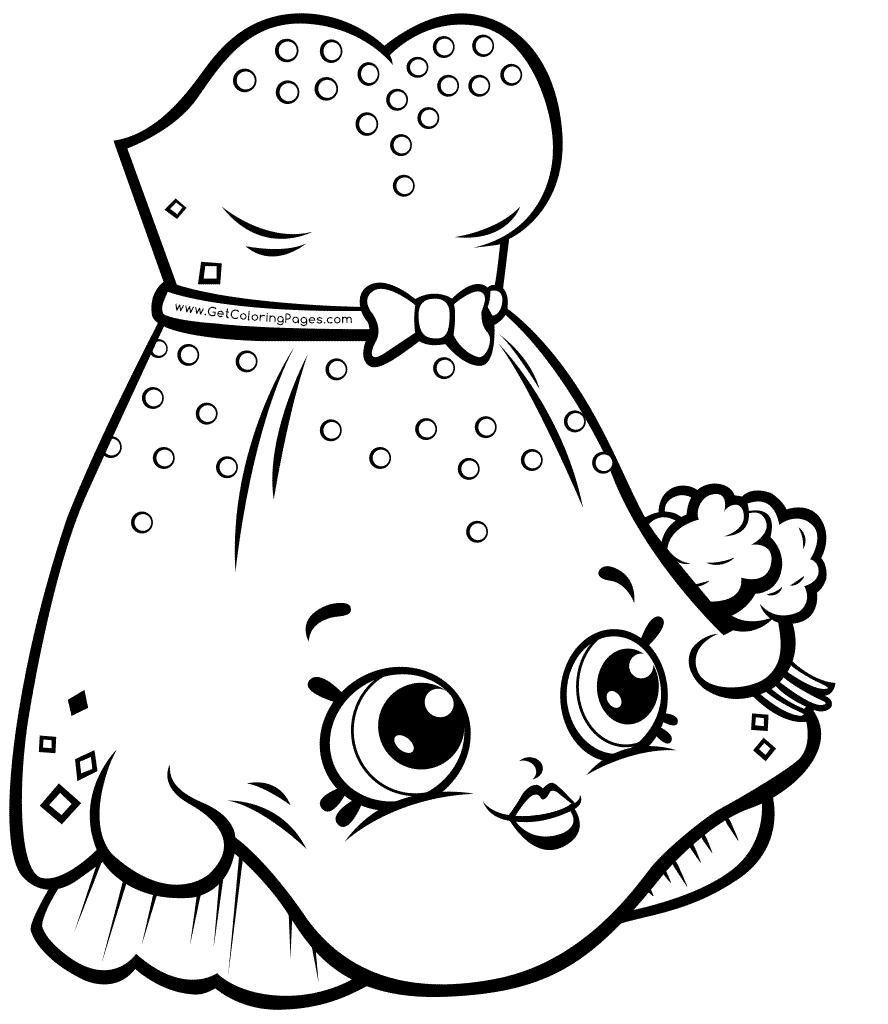 Wedding Dress Shopkins 7 Coloring Page