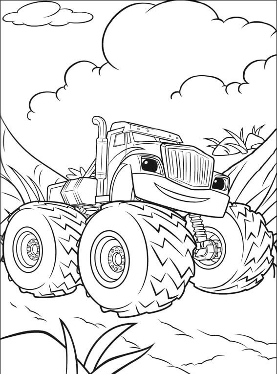 Blaze and the monster machines coloring pages