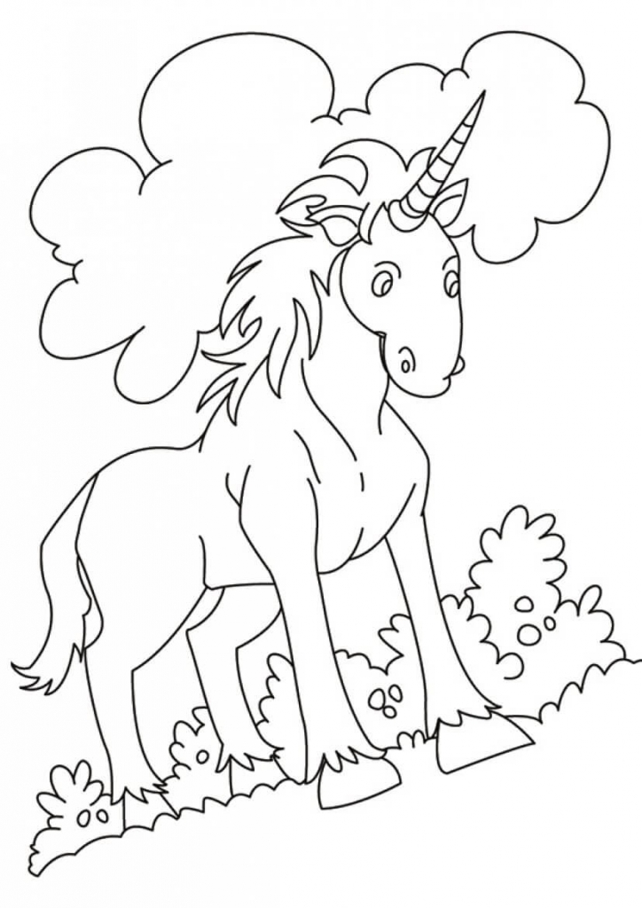 Indian Unicorn coloring page