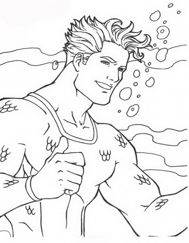Aquaman Superhero Coloring Pages