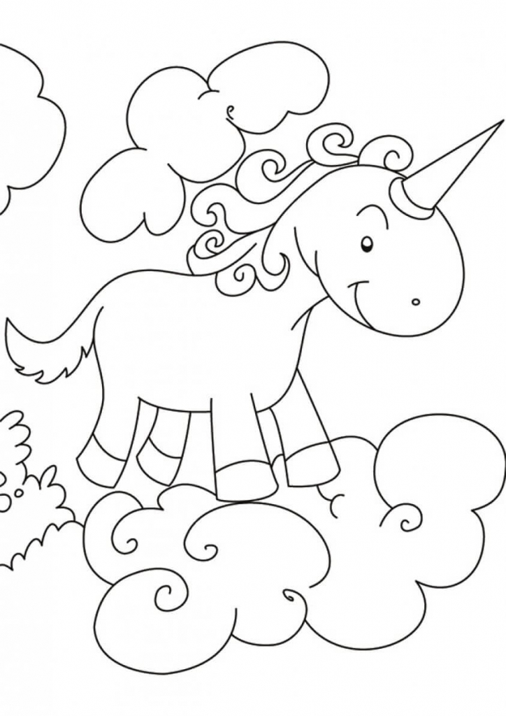 European Unicorn coloring pages