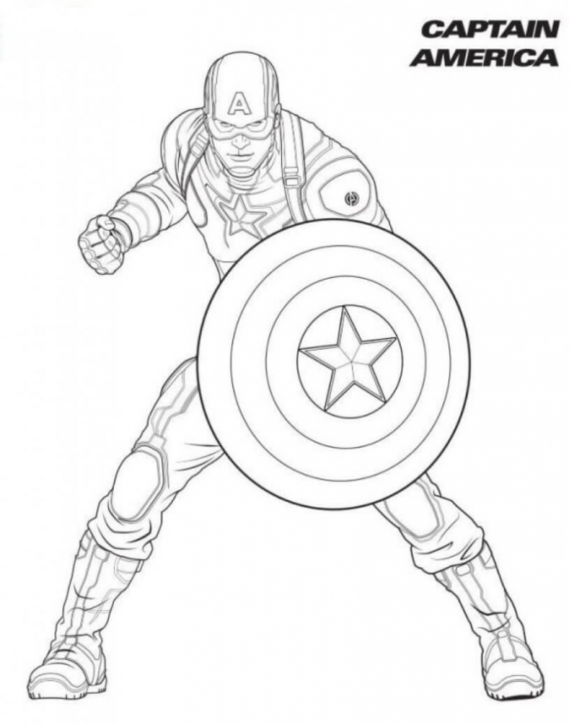 Captain America Superhero Coloring Pages