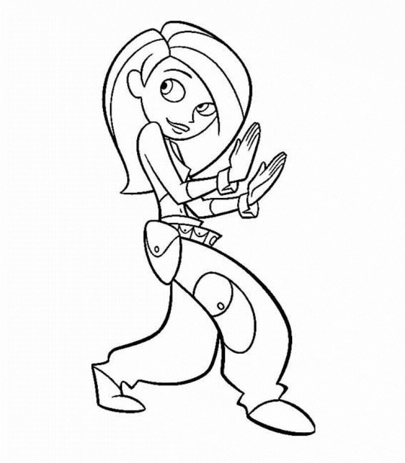 Kim Possible Coloring Page