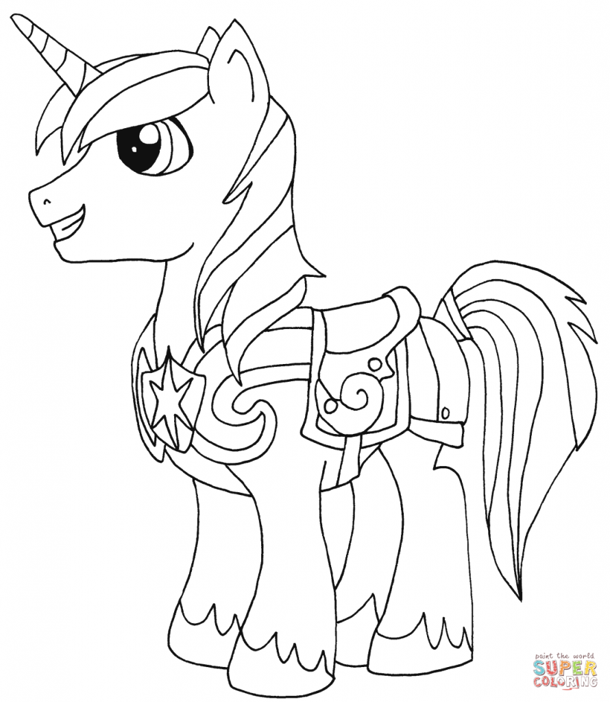 Shining armor My Little Pony coloring page