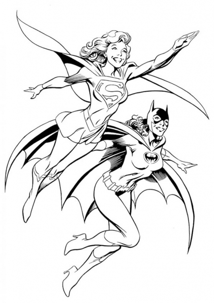 Supergirl And Batgirl Coloring Pages
