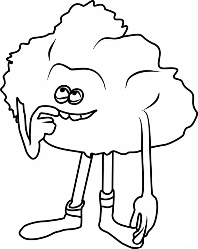 Cloud Guy Trolls Coloring Page