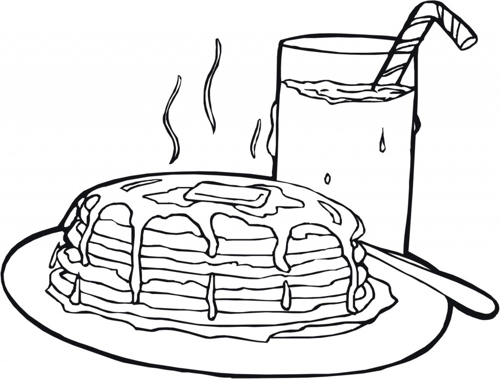 Pancakes Autumn Or Fall Coloring Pages