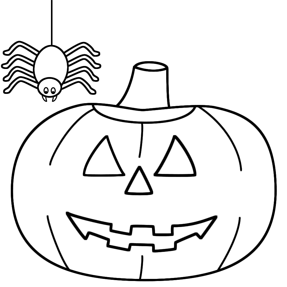 Jack-O-Lantern Autumn or Fall Coloring Pages