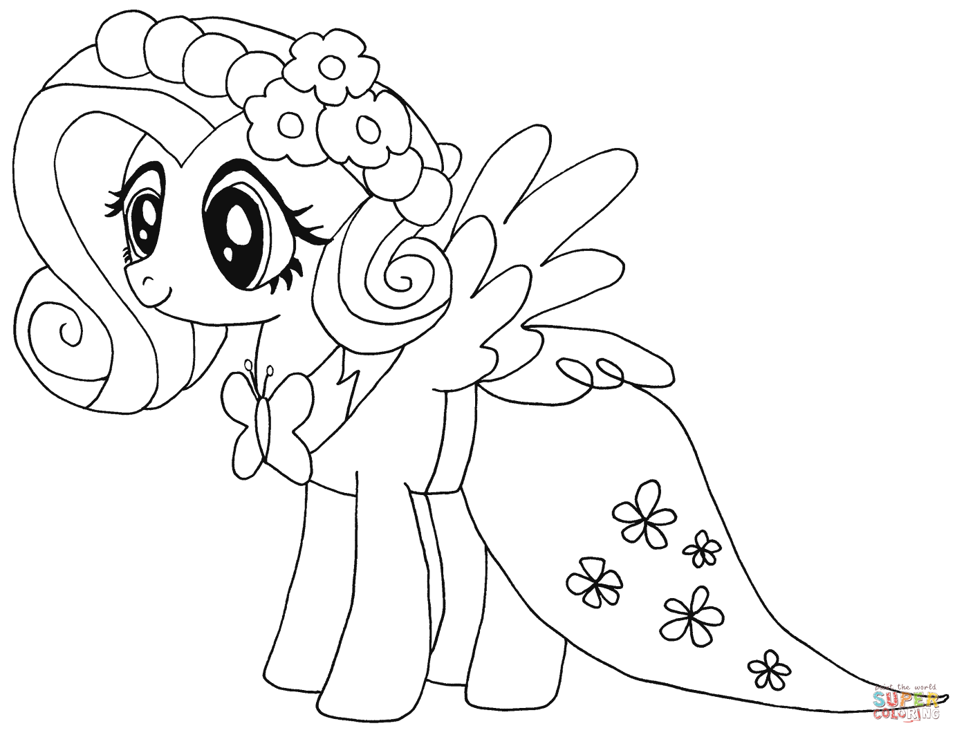 fluttershy My Little Pony Coloring Pages