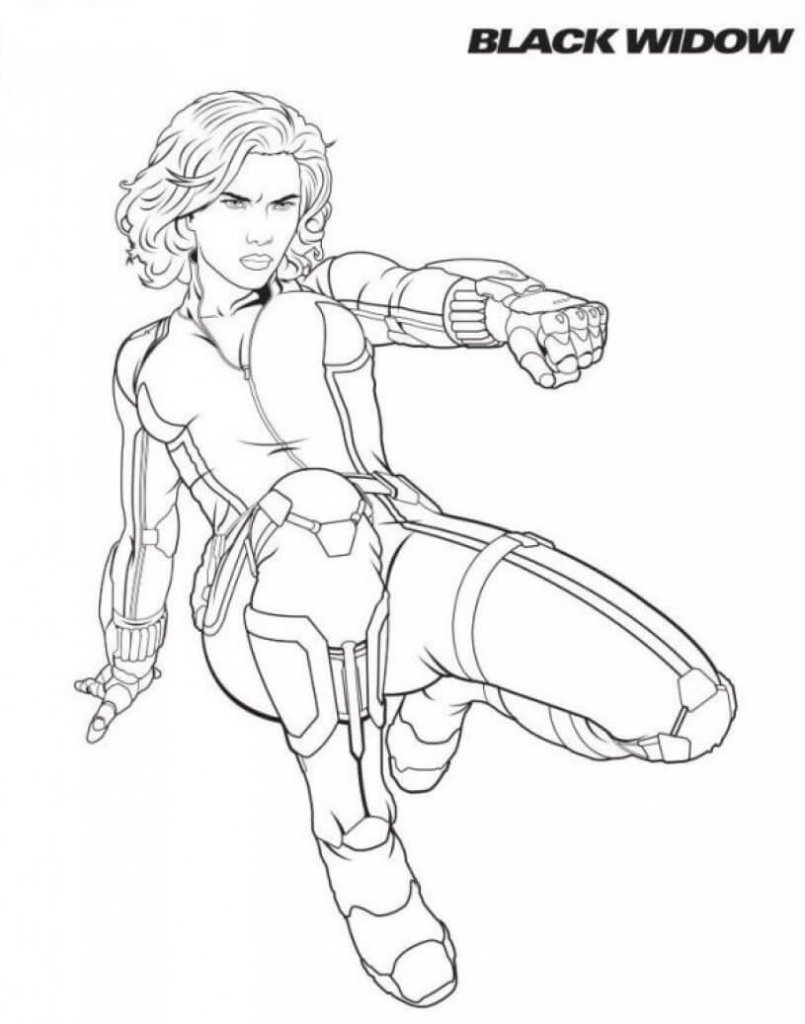 Black Widow Coloring Pages