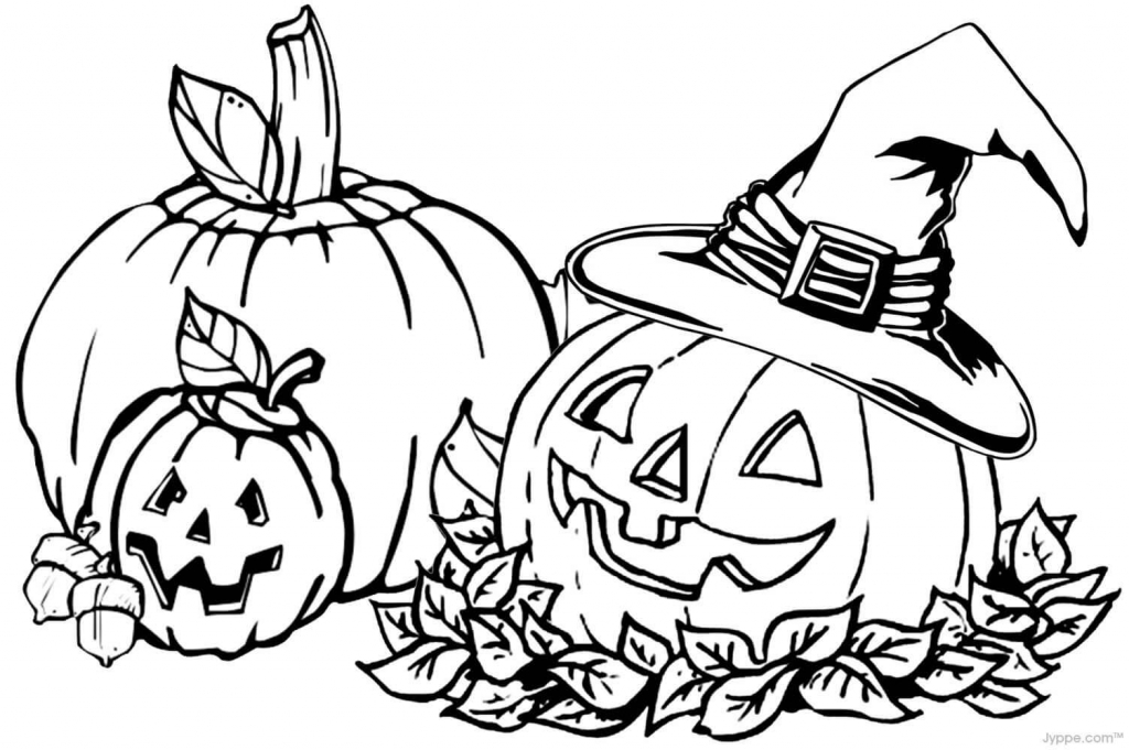 Jack-O-Lanterns Autumn Or Fall Coloring Pages