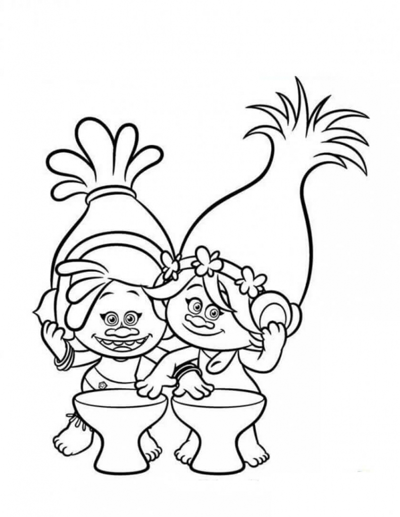 30 Printable Trolls Movie Coloring Pages