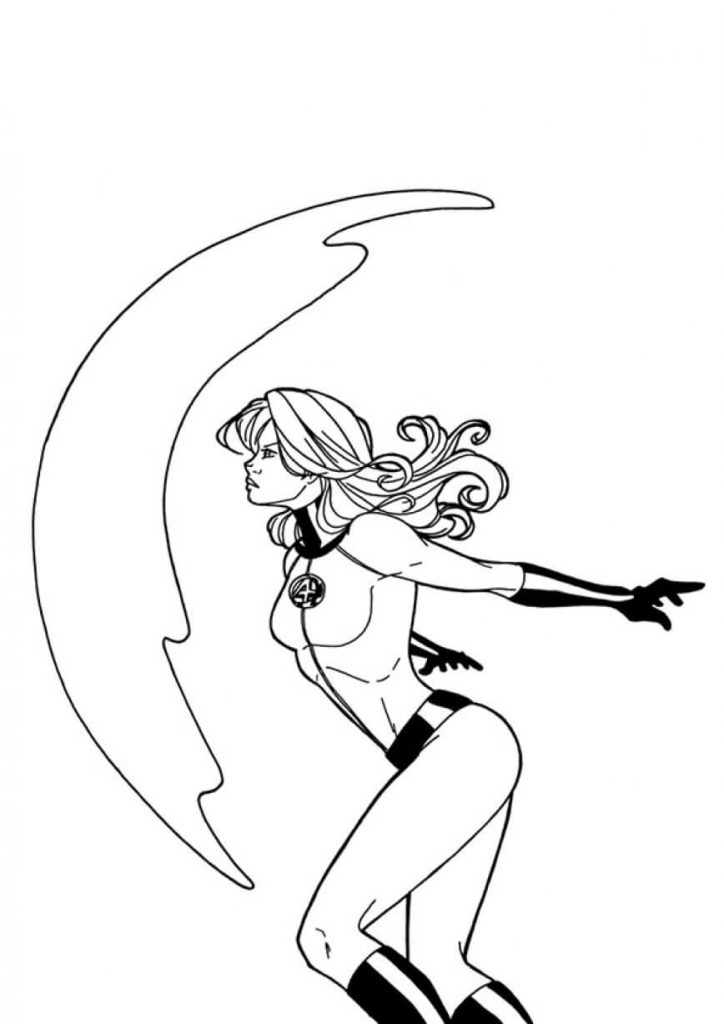 The Invisible Woman Coloring Pages