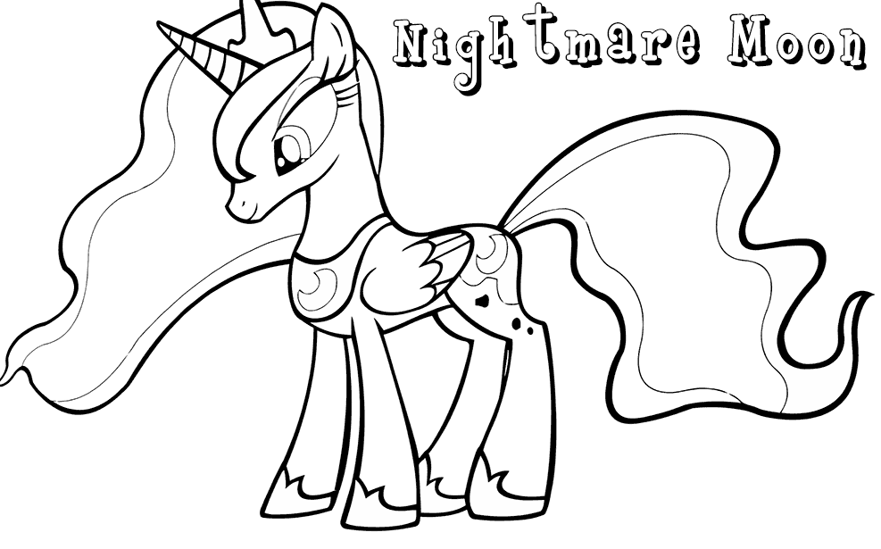 nightmare moon My Little Pony coloring page