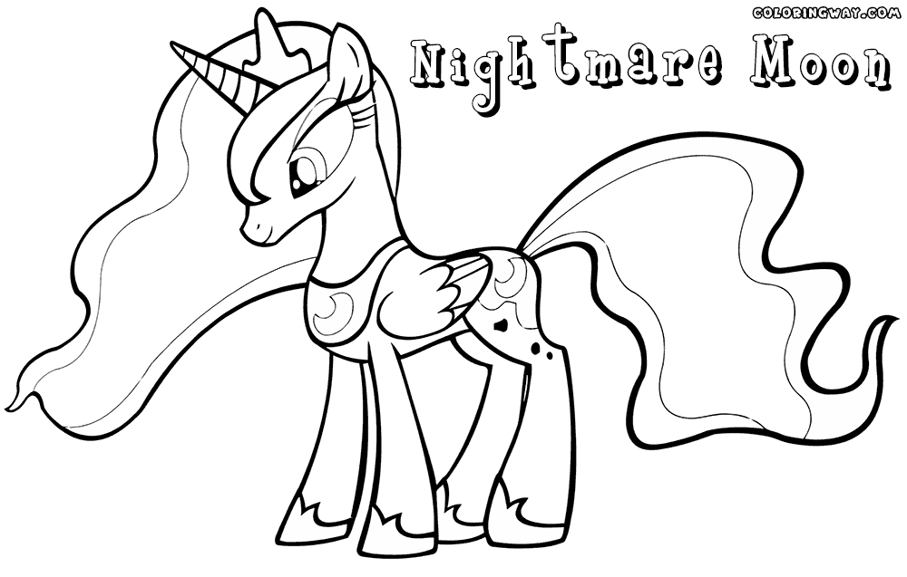 nightmare moon My Little Pony coloring page