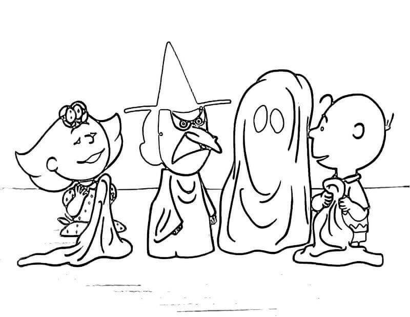 Charlie’s Halloween Costume Coloring Page