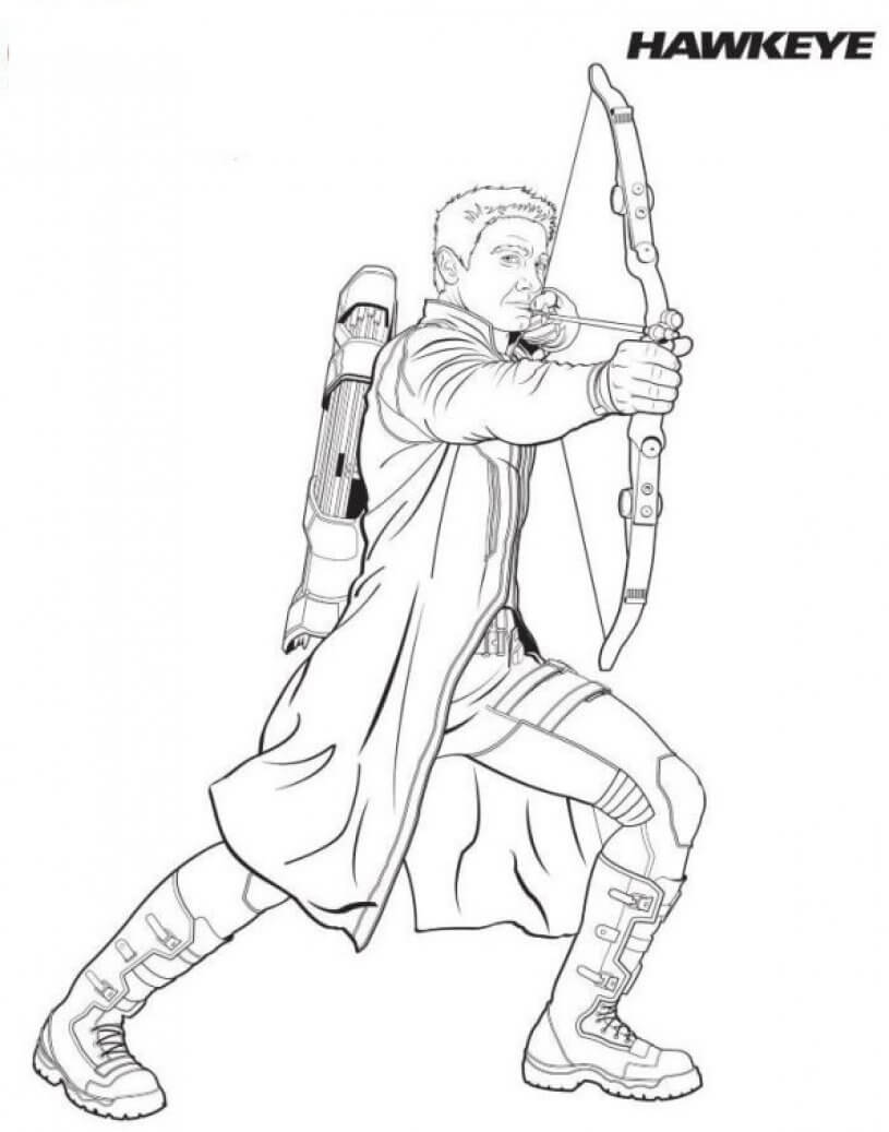 Hawkeye Coloring Page