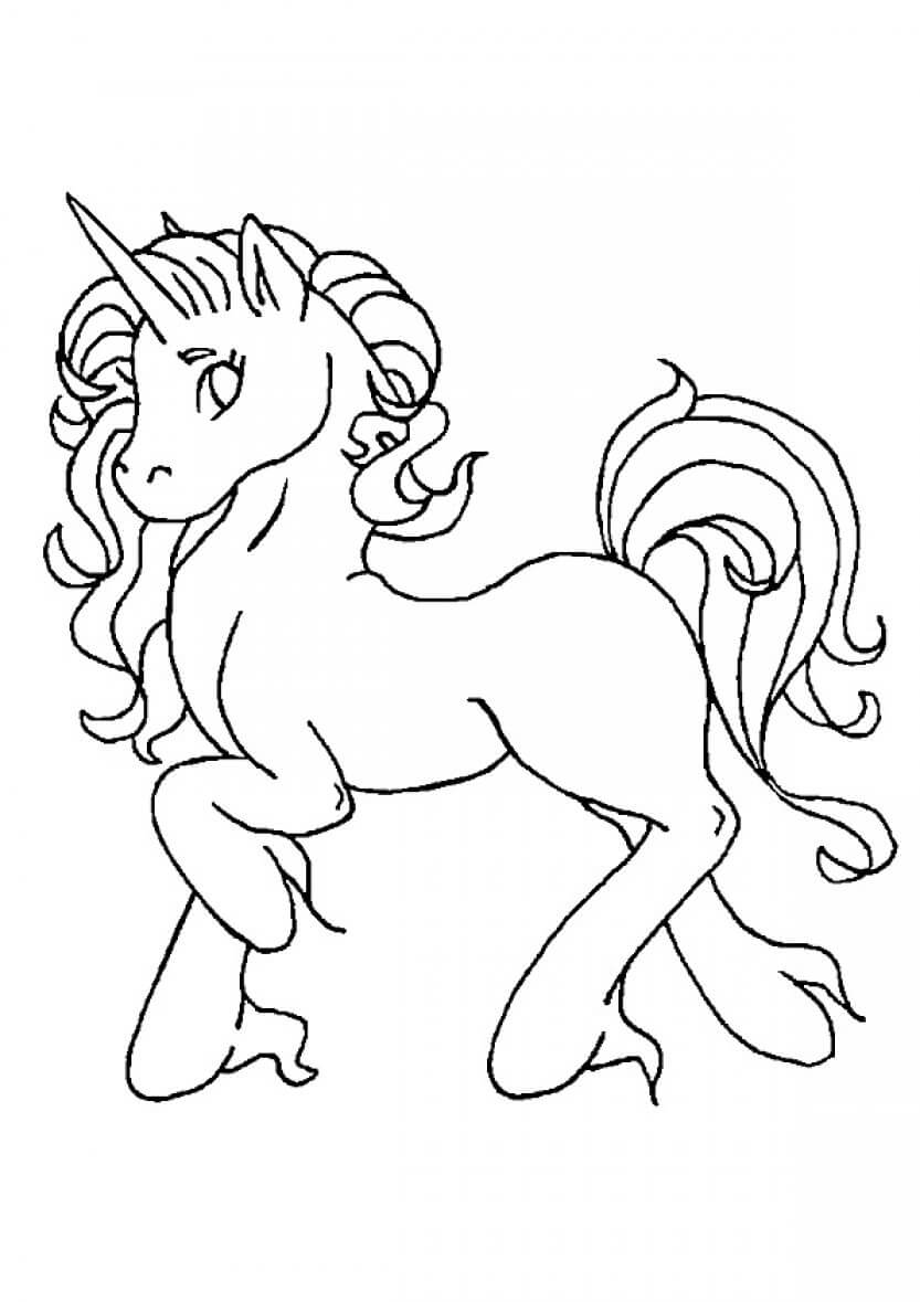 Jewel unicorn coloring page