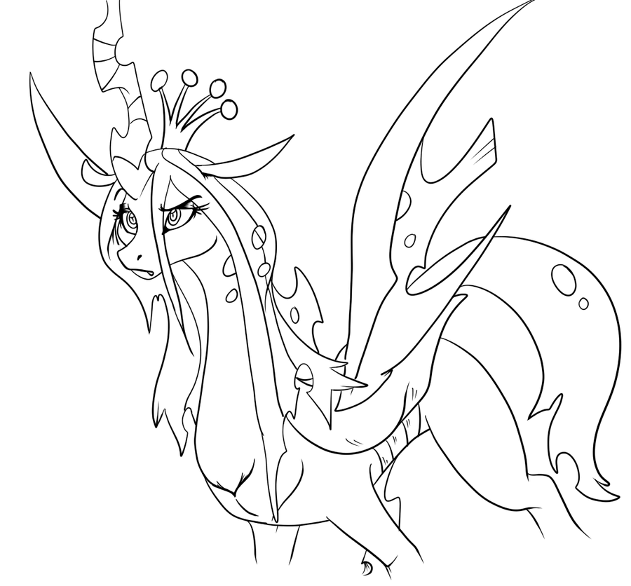 queen chrysalis coloring page