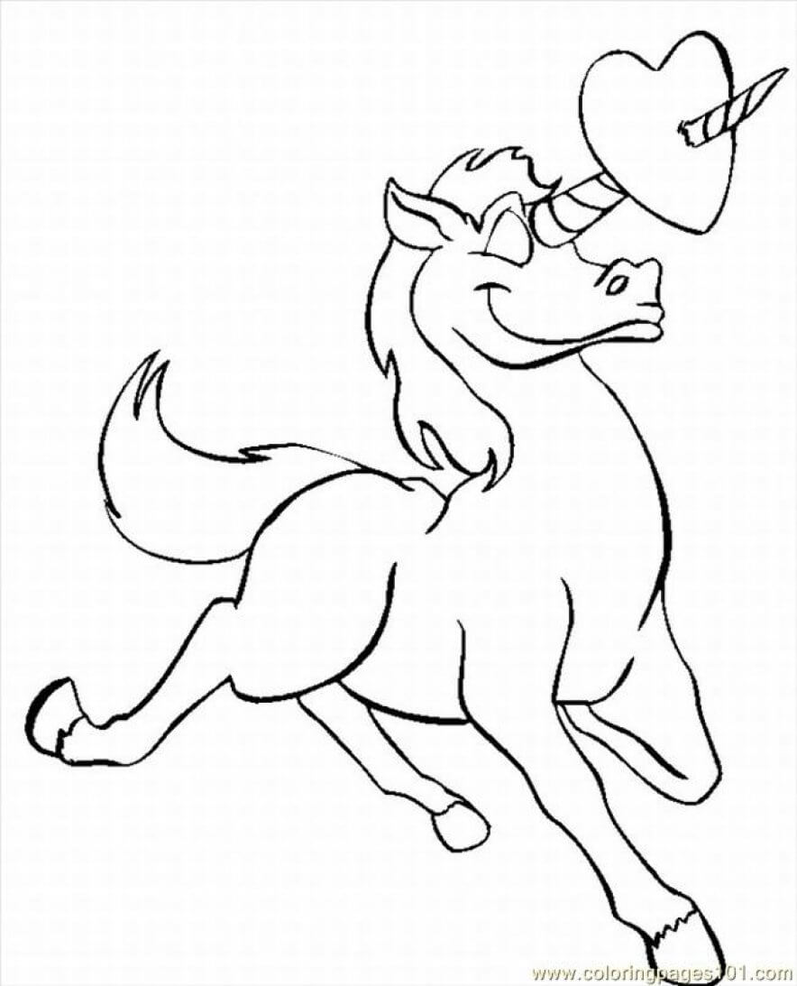 Lovestruck Unicorn coloring page